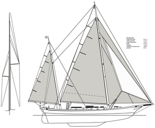 TIOGA Bau- und Segelplan