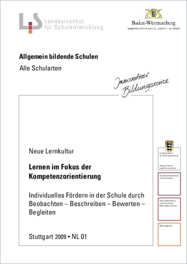 Wissenschaftliche Artikel zum „Lernen im Fokus der Kompetenzorientierung“