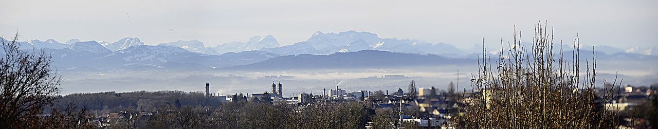 Ailingen – herbstlicher Blick auf die Alpen